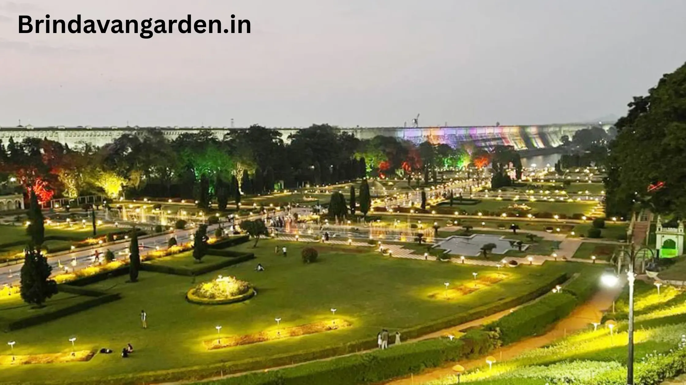 brindavan garden mysore distance