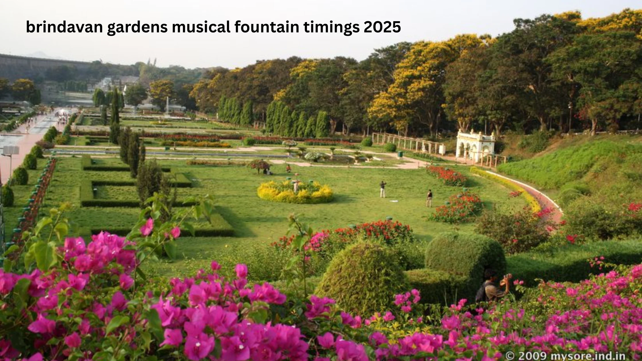 brindavan gardens musical fountain timings 2025